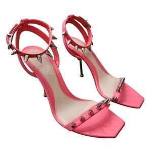 Alexander McQueen Punk Spike Stud Coral Pink Heels Size 40